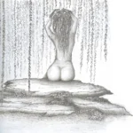 femme au bord de l'eau